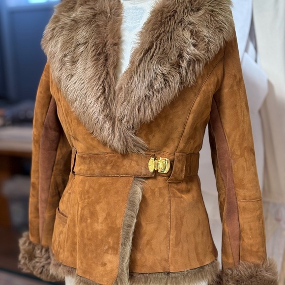 Jackets & Blazers - Brown alpaca Fur  Women's Jacket